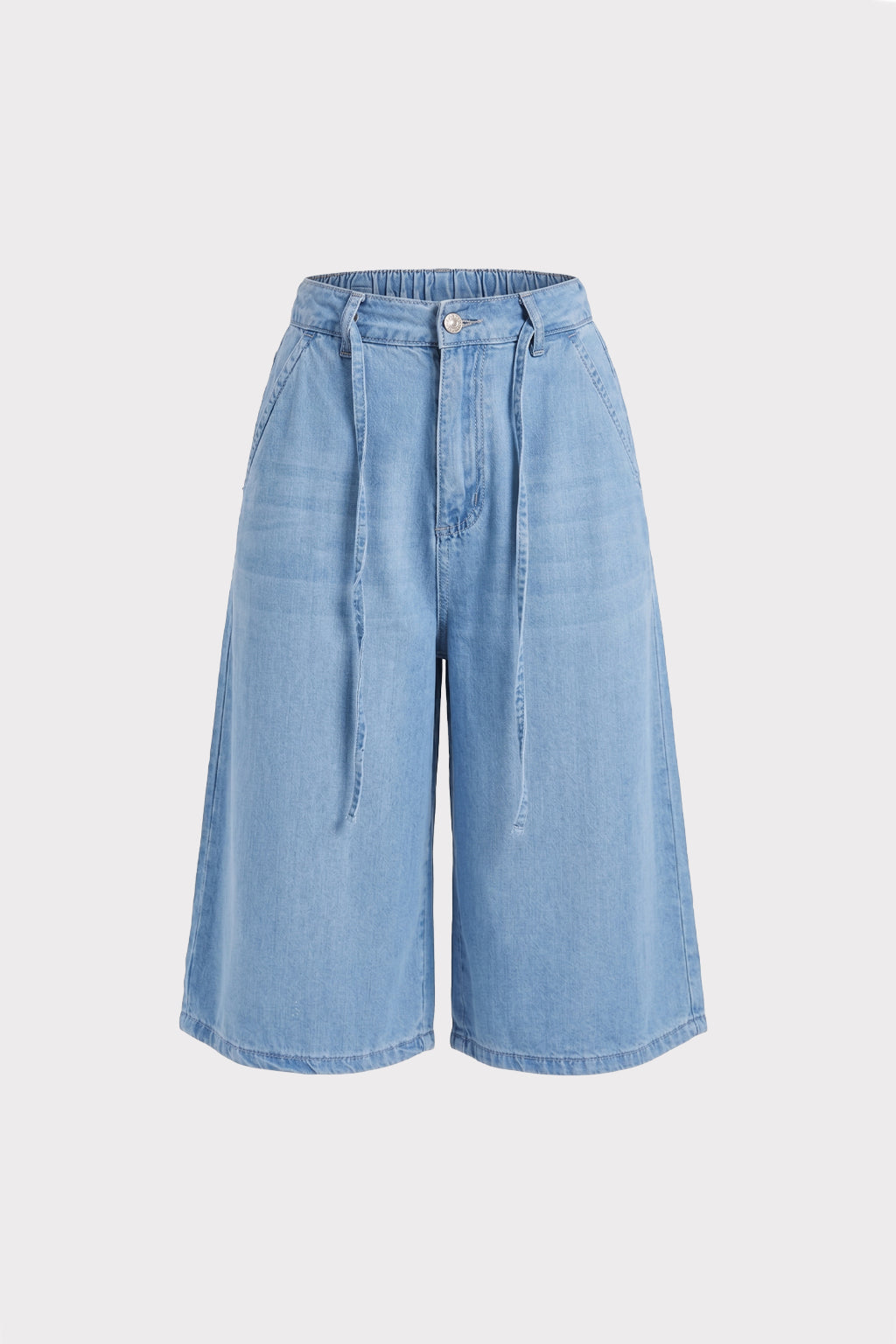 Bermuda wide leg in denim