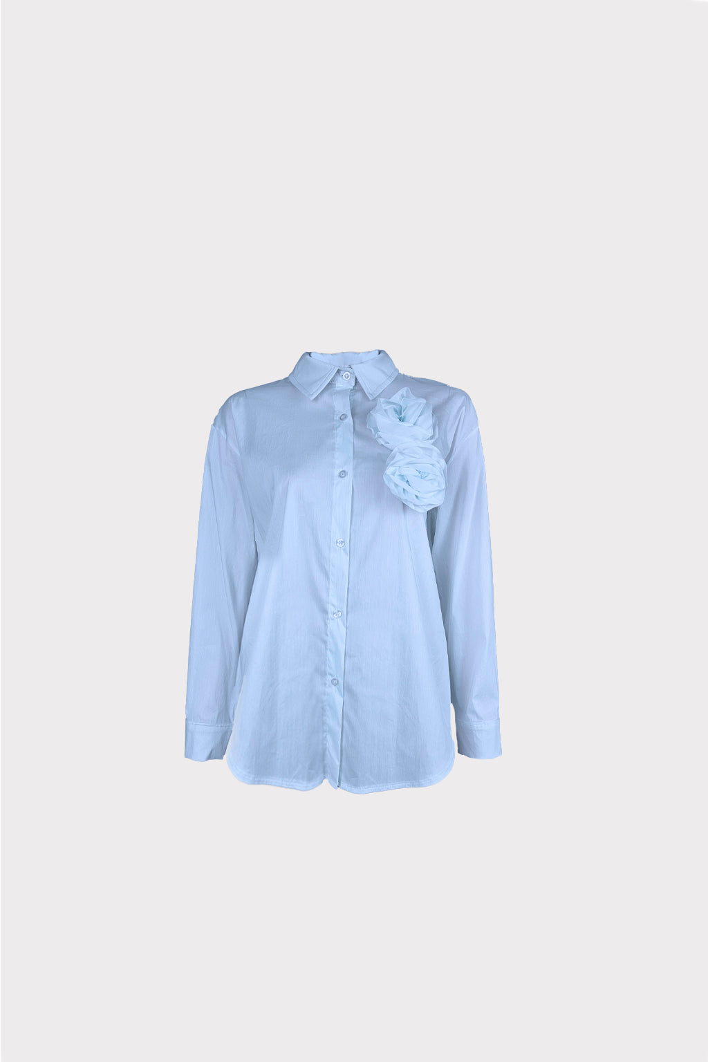 Camicia con lavorazione fiori