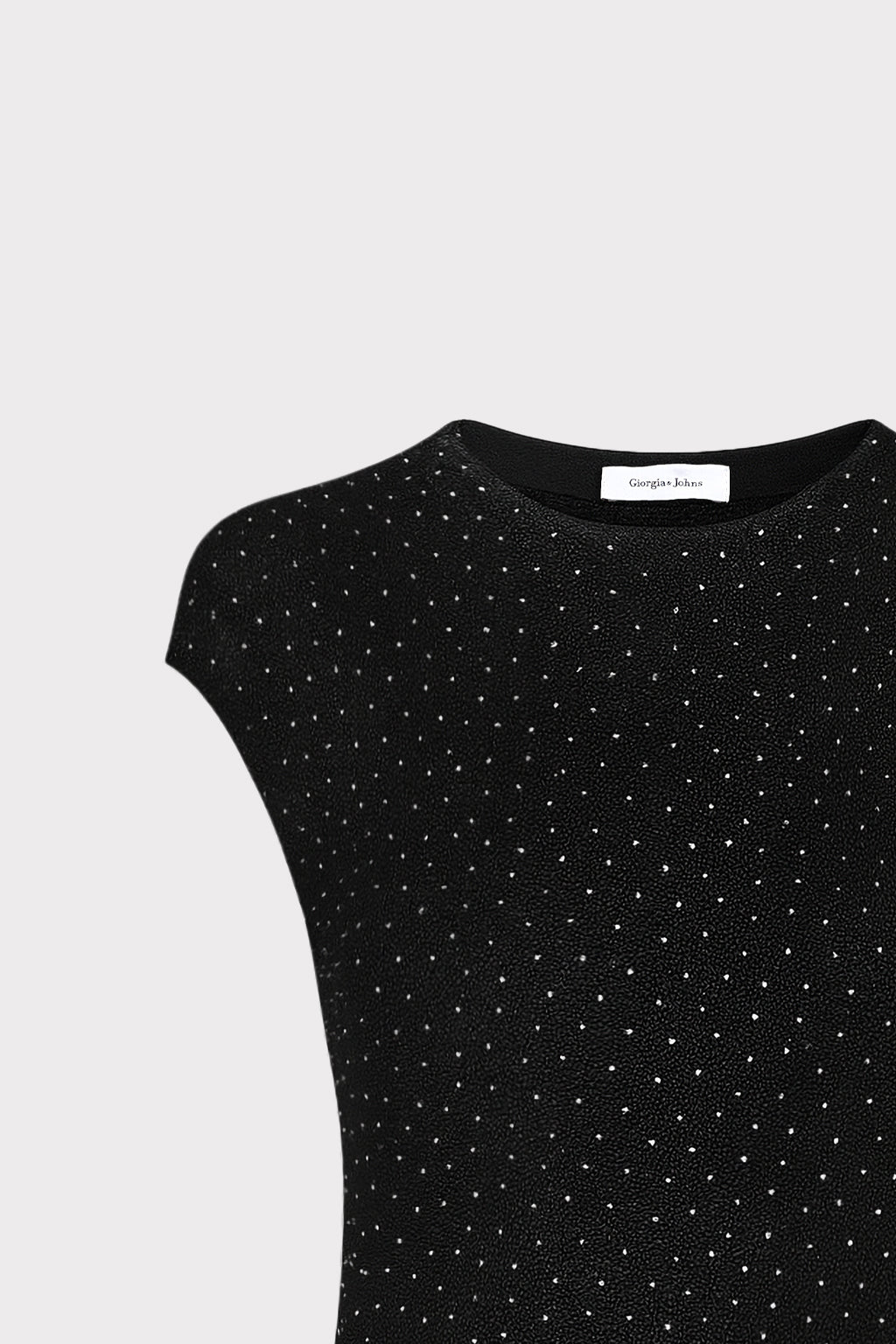 Top con micro borchie