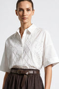 Camicia boxy con ricami