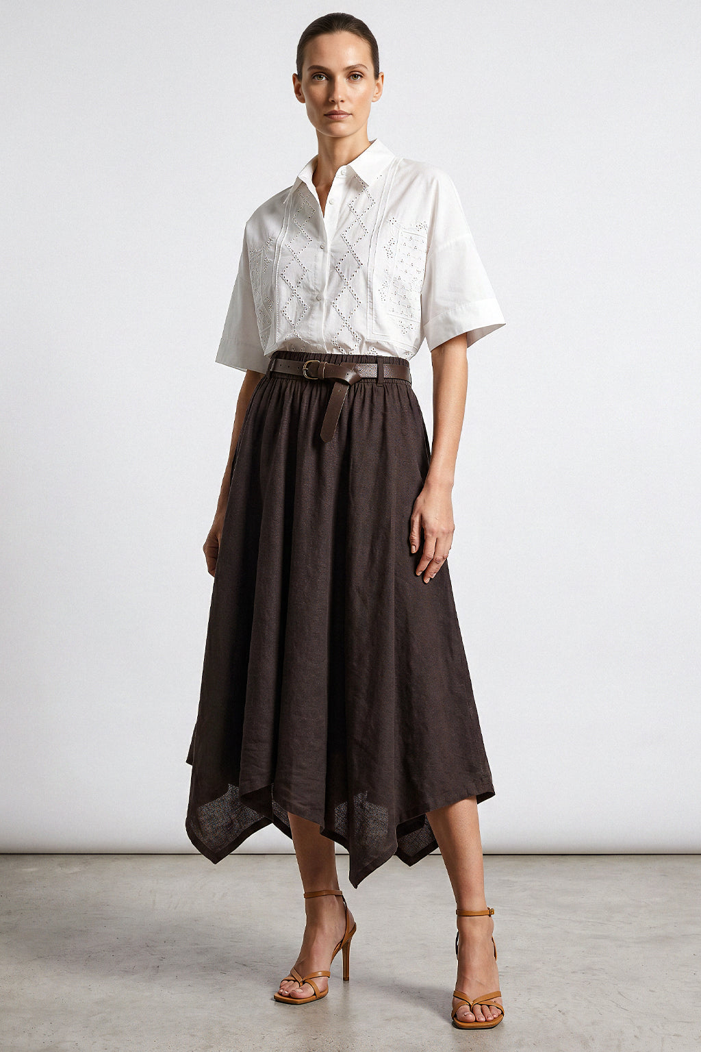 Camicia boxy con ricami