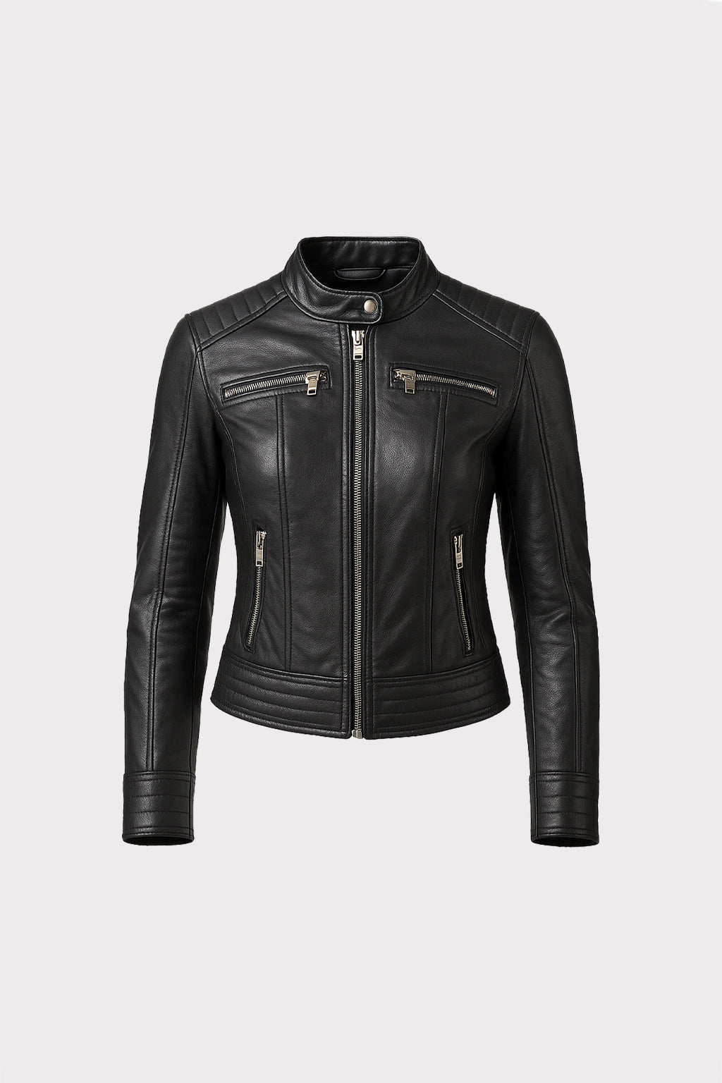 Giacca biker trapuntata