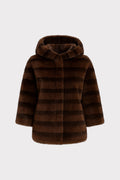 Cappotto pelliccia con cappuccio