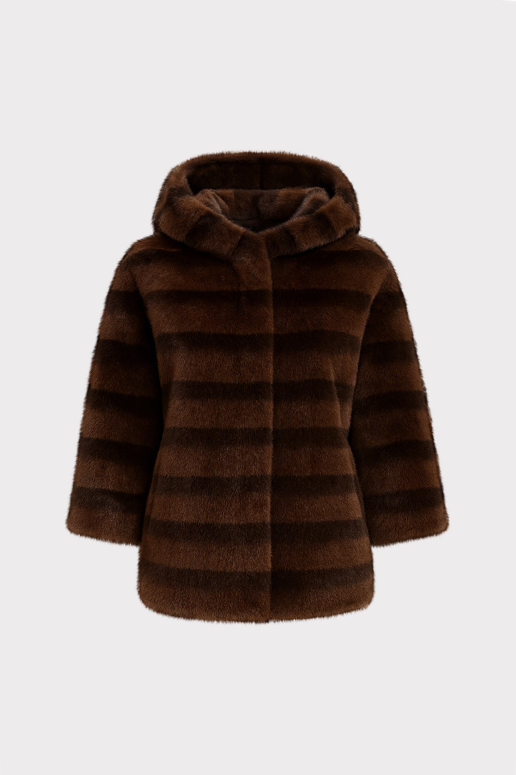 Cappotto pelliccia con cappuccio