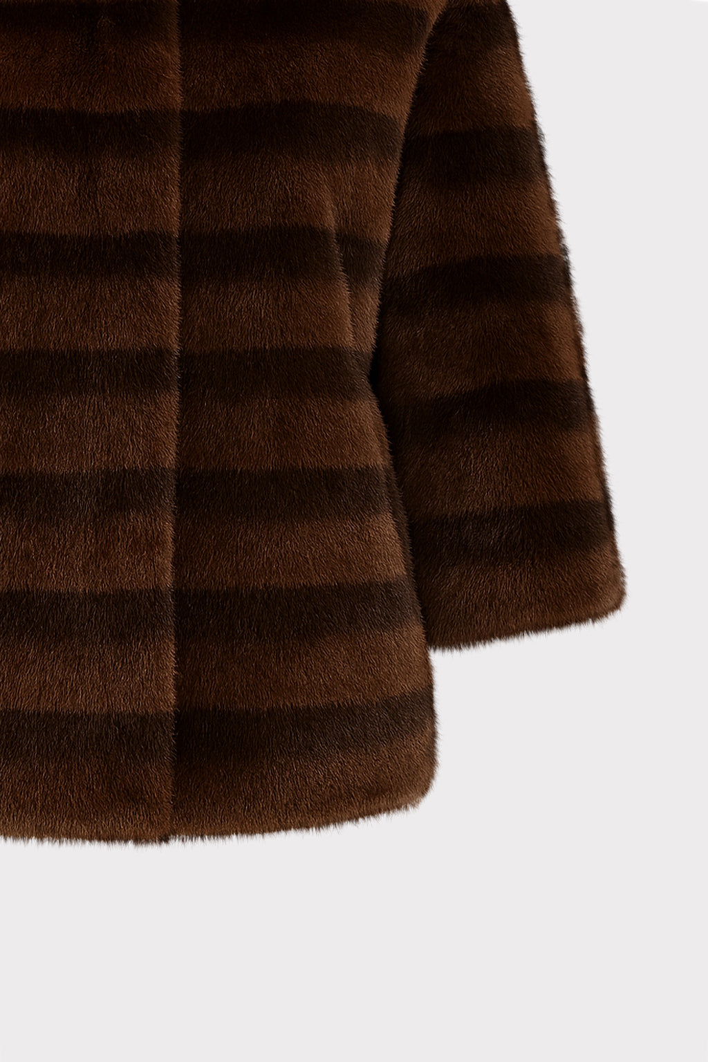 Cappotto pelliccia con cappuccio