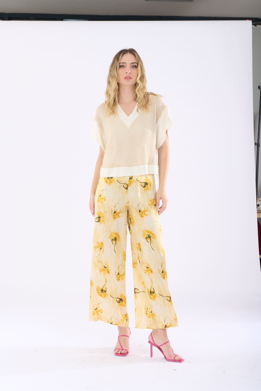 Pantaloni stampa fiori