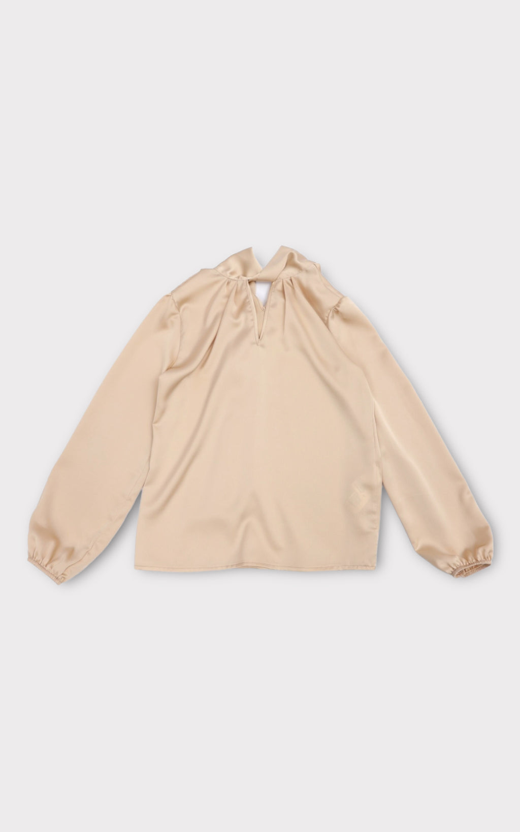 Blusa satin scollo intreccio