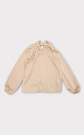 Blusa satin scollo intreccio