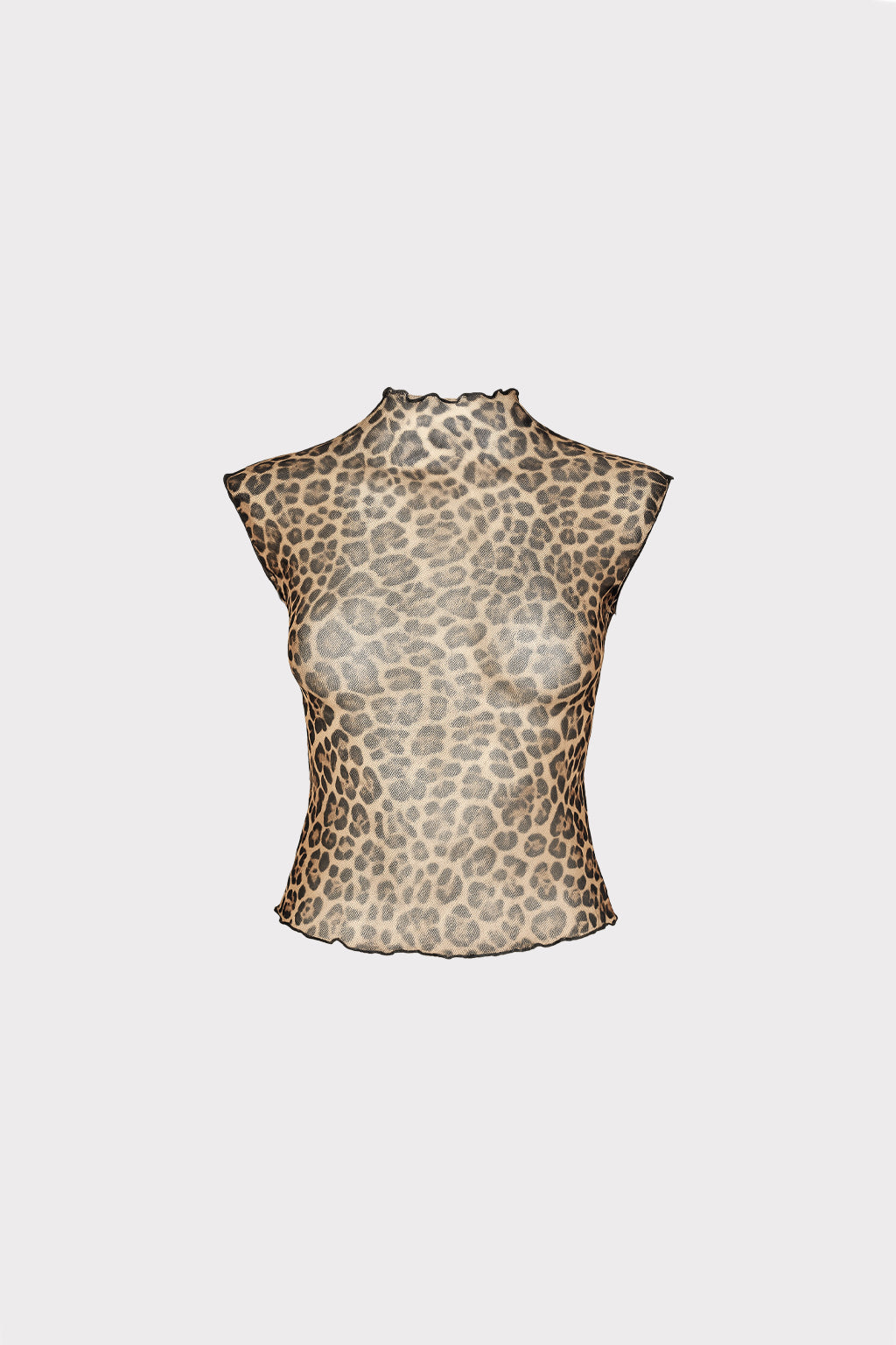 Top smanicato leopardato