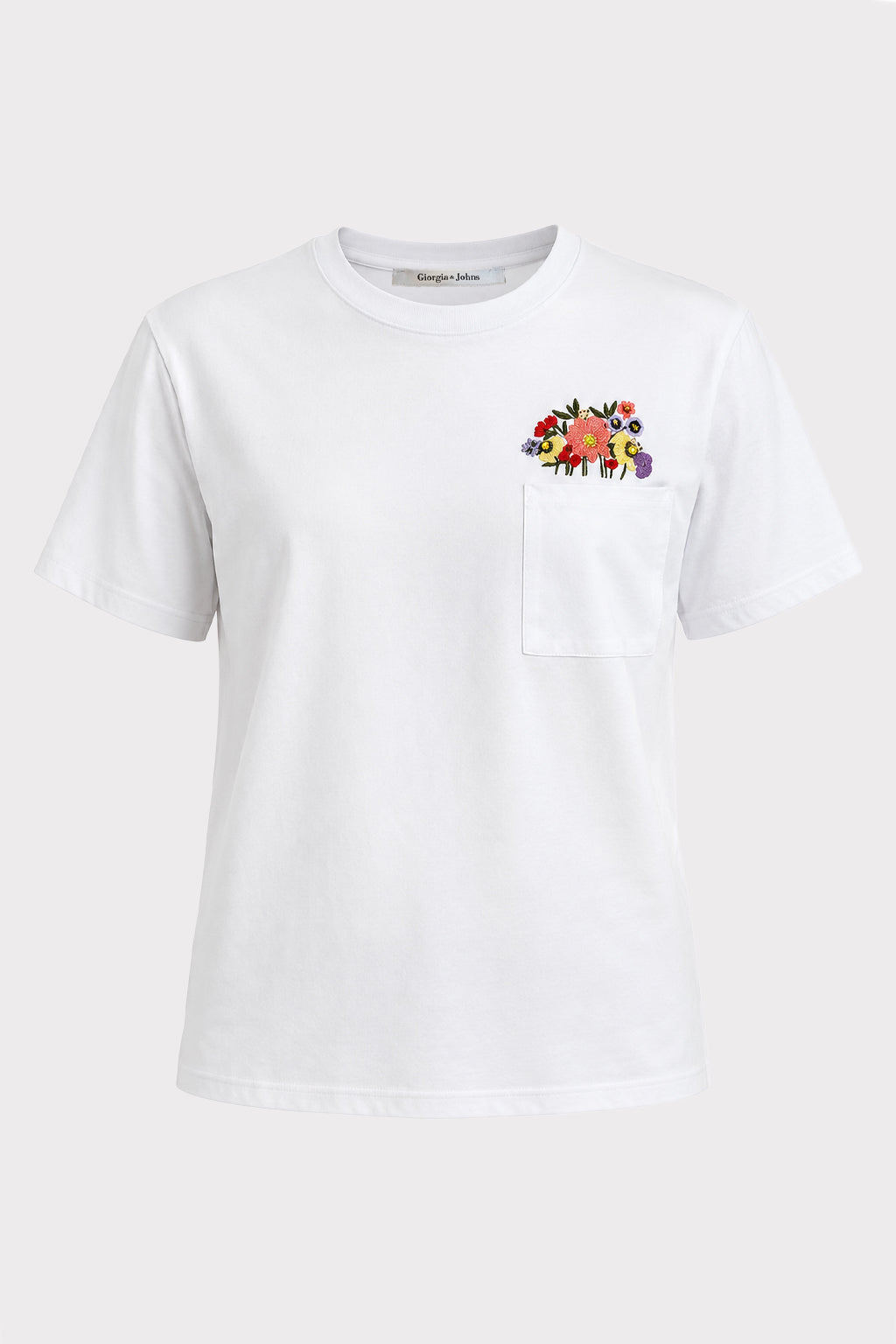 T-shirt con tachino e ricamo