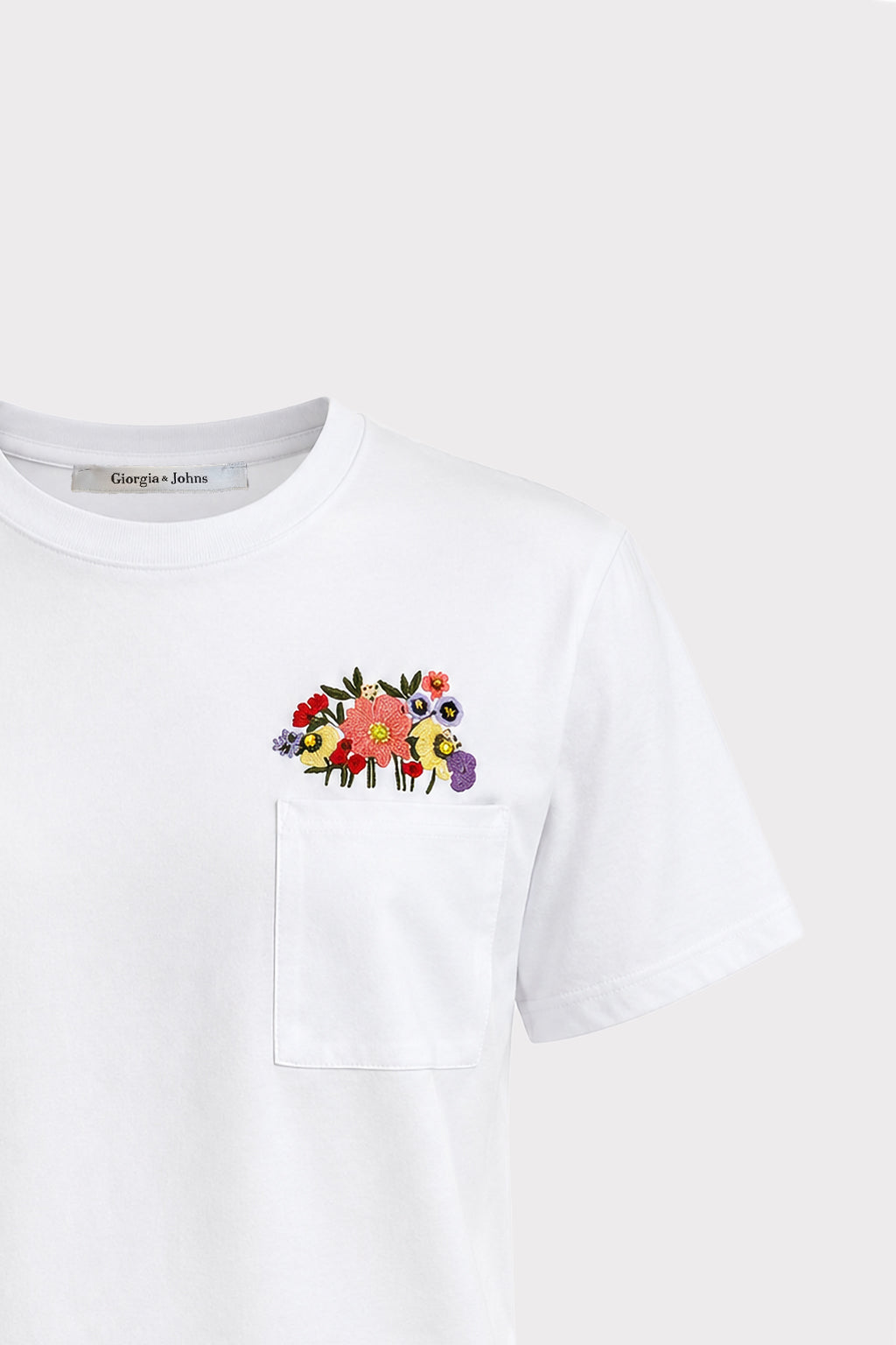 T-shirt con tachino e ricamo
