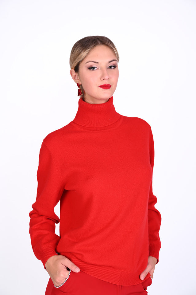 Maglia collo alto cashmere