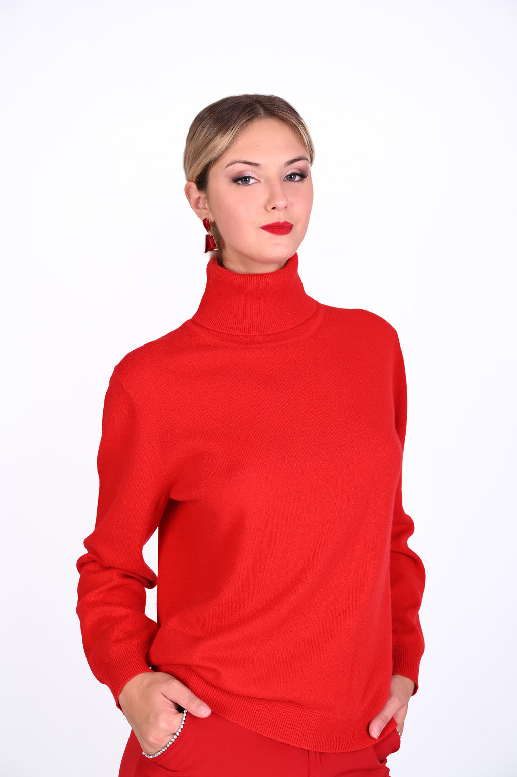 Maglia collo alto cashmere