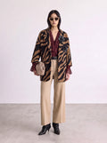 Cappotto over animalier con applicazione