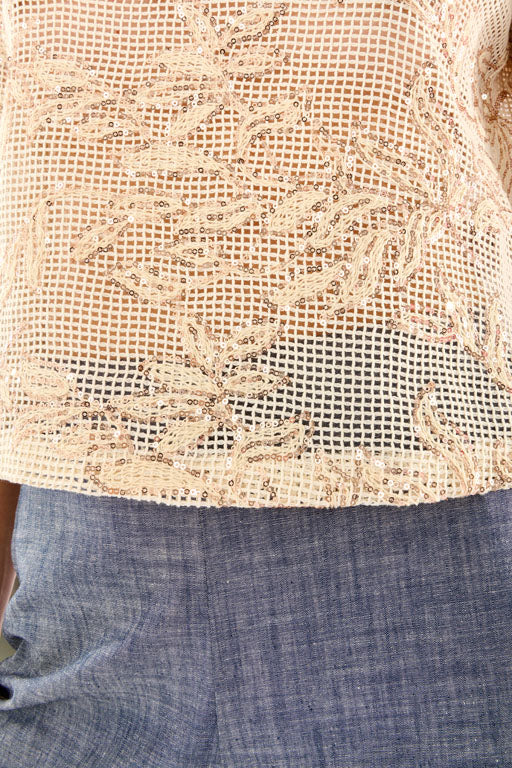 Top mesh e paillettes