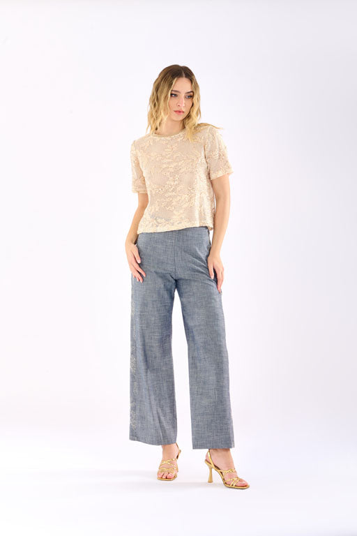 Top mesh e paillettes