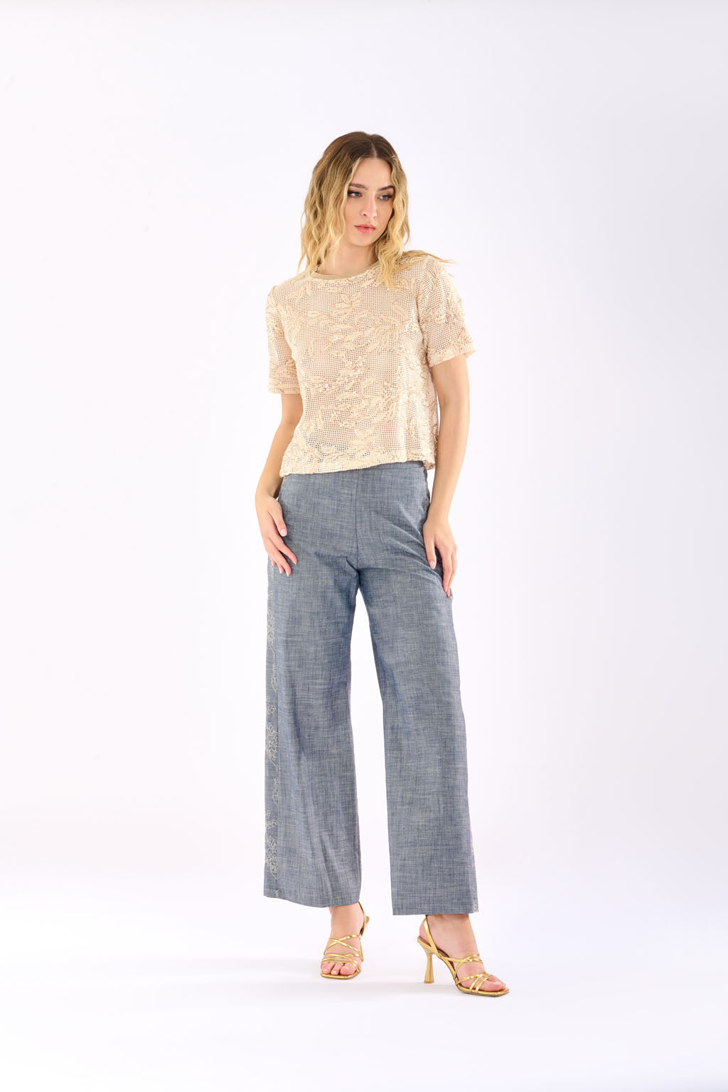 Top mesh e paillettes