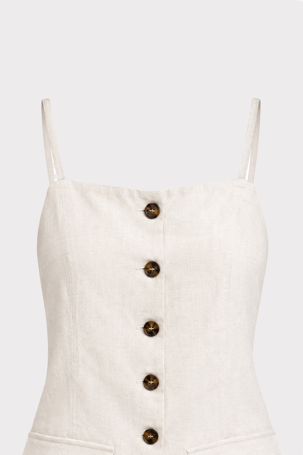 Top gilet in lino