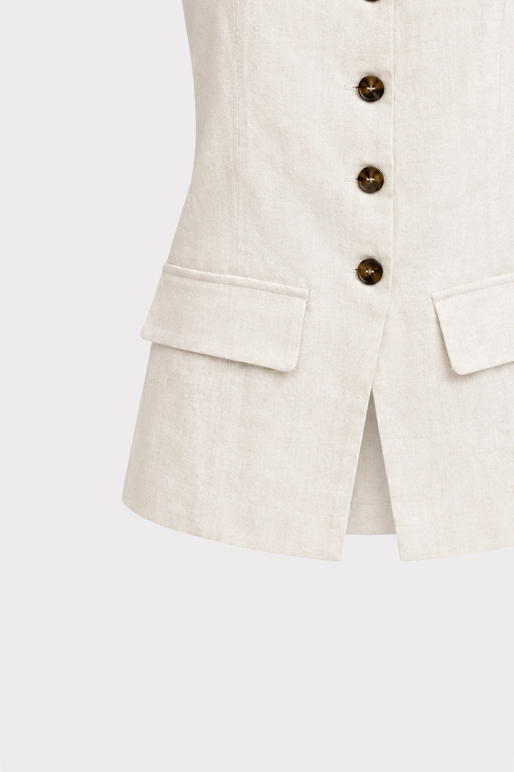 Top gilet in lino