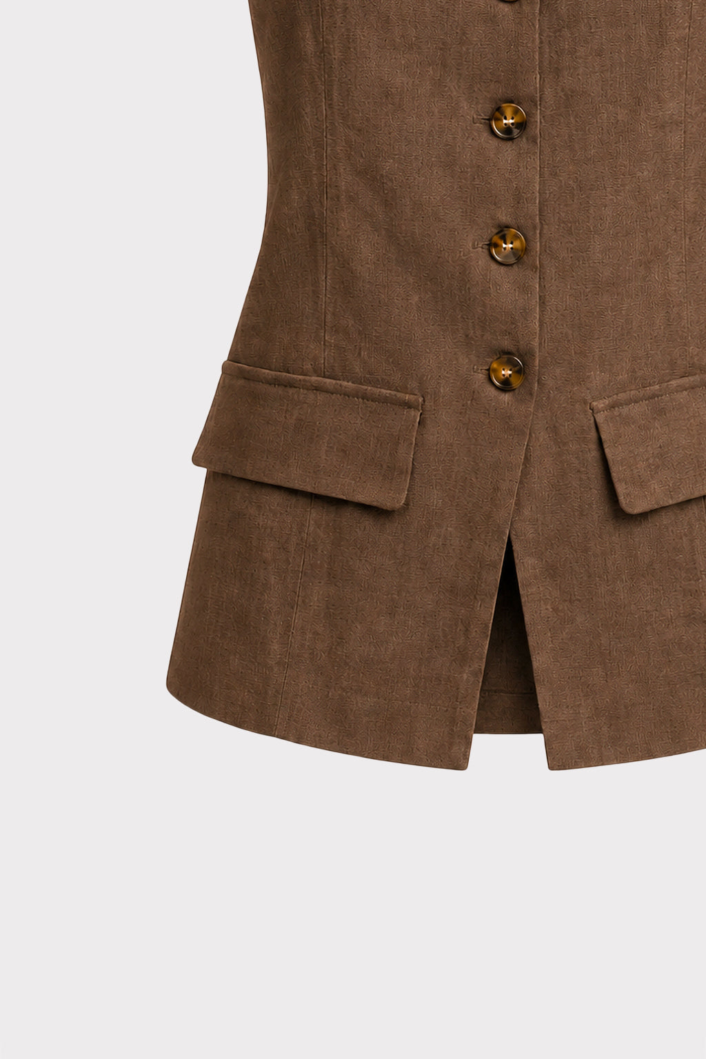 Top gilet in lino