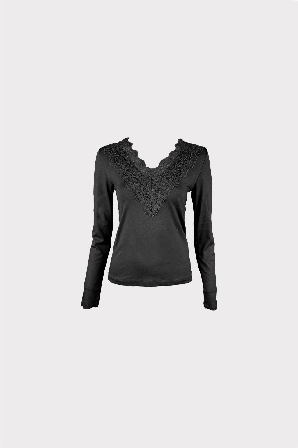 Maglia manica lunga con pizzo