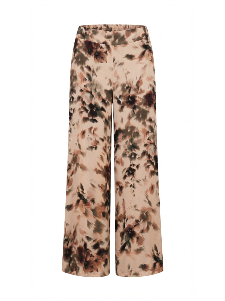 Pantaloni palazzo stampa macula astratta
