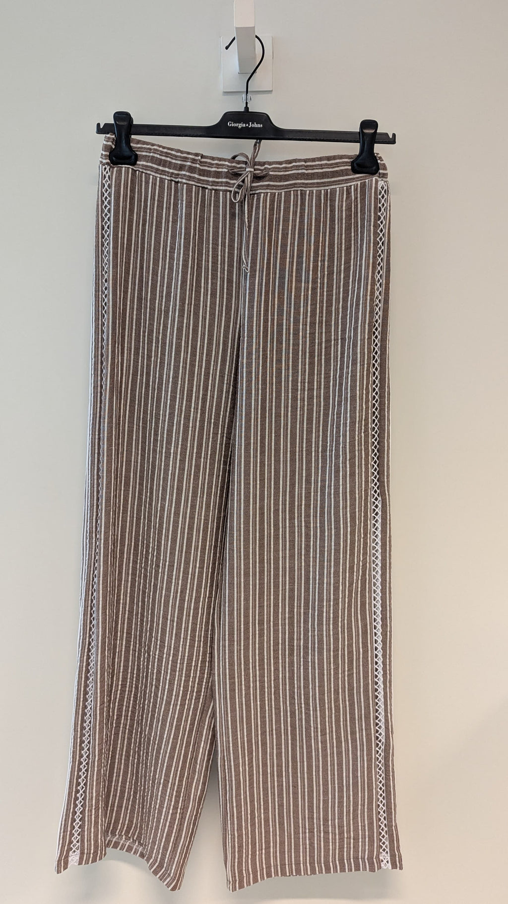 Pantalone righe inserto tombolo