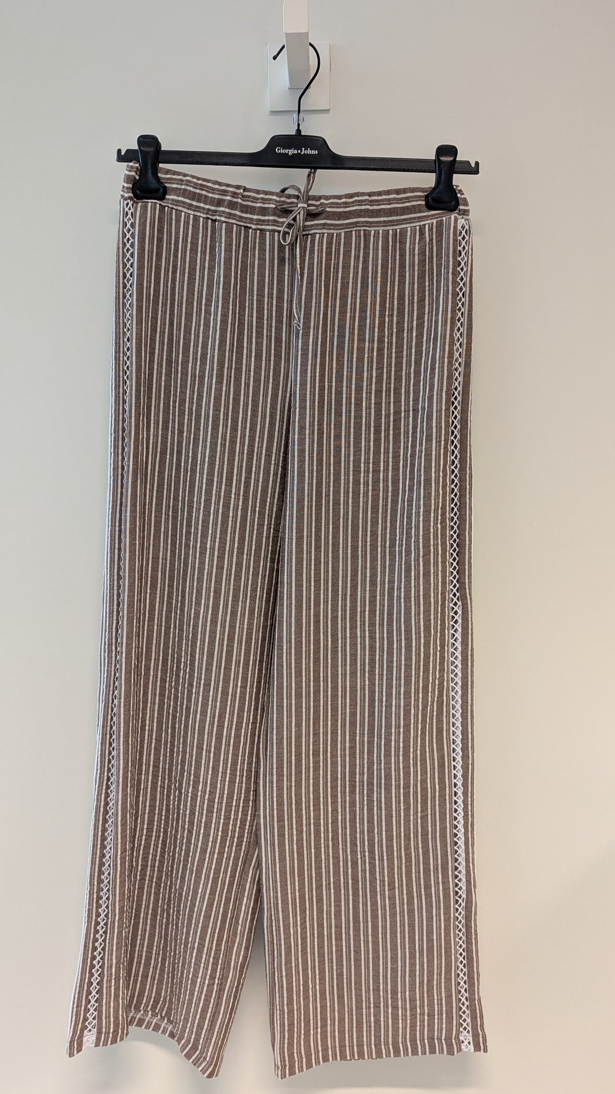 Pantalone righe inserto tombolo