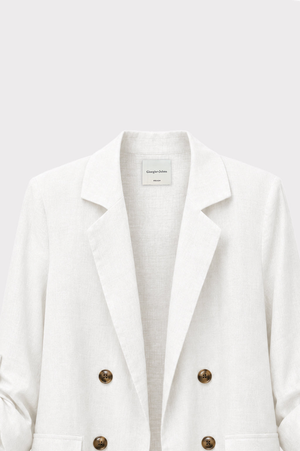 Blazer lino finta abbottonatura