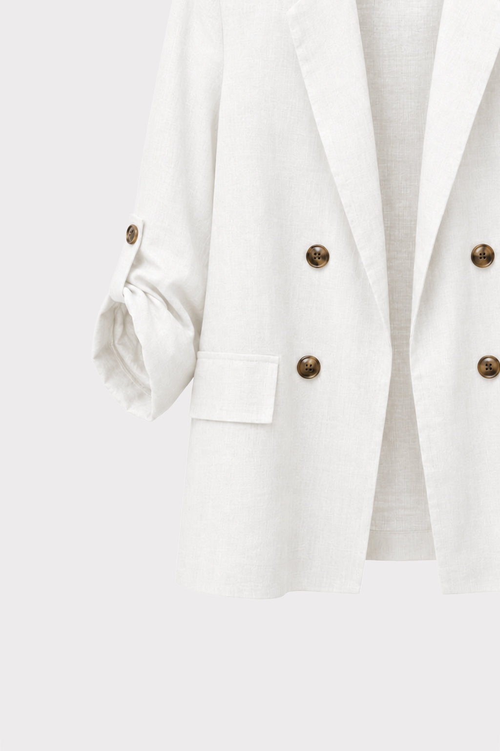 Blazer lino finta abbottonatura