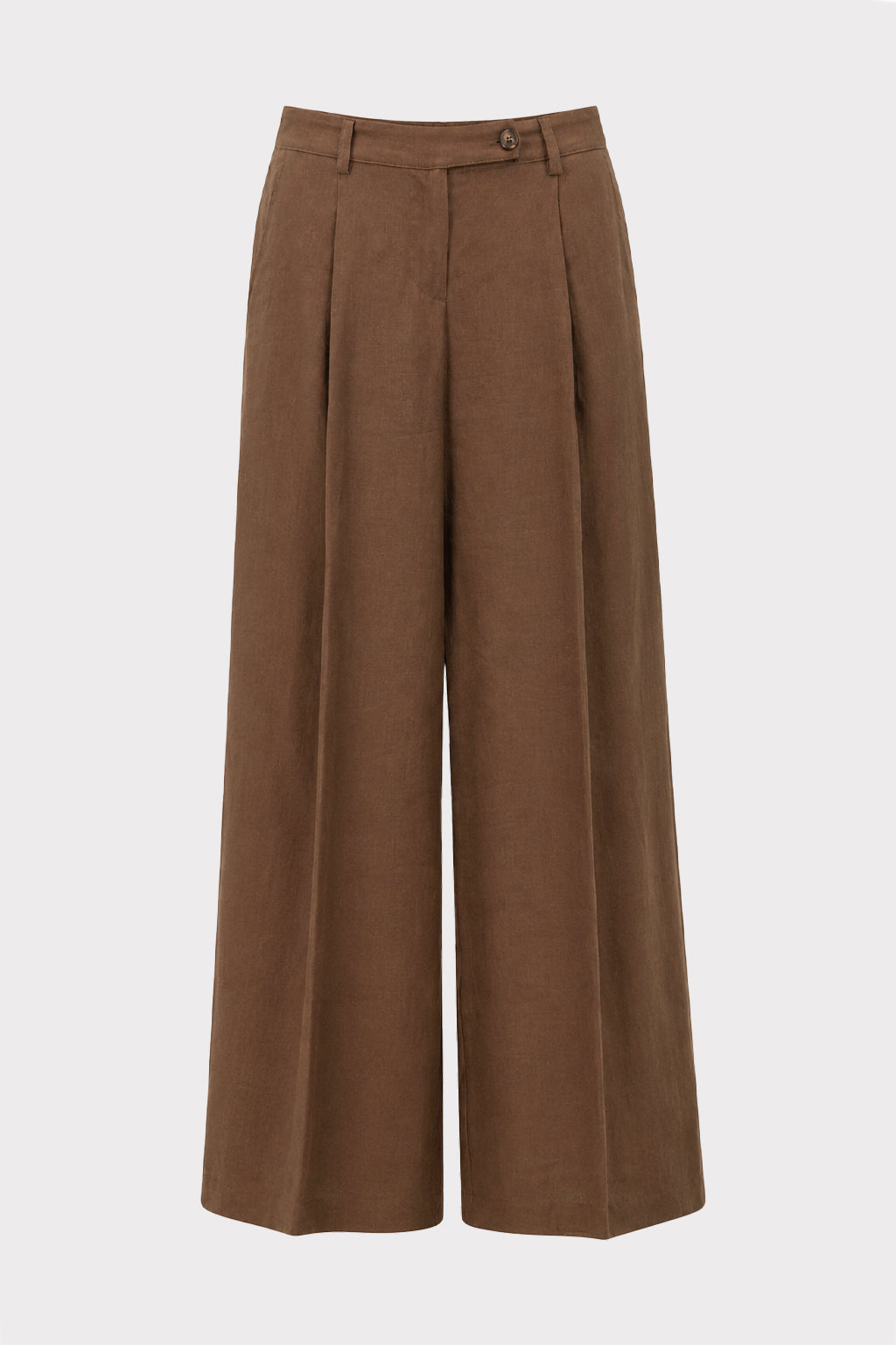 Pantalone dritto lino
