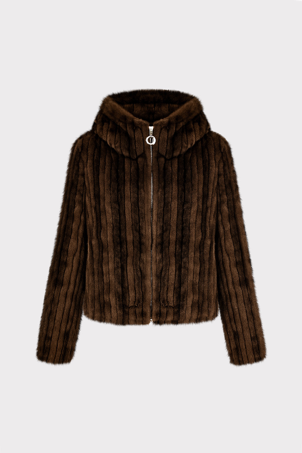 Giacca con cappuccio e zip