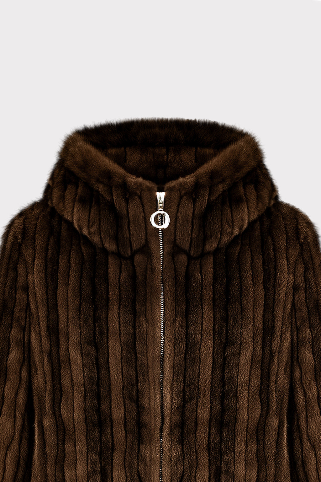 Giacca con cappuccio e zip