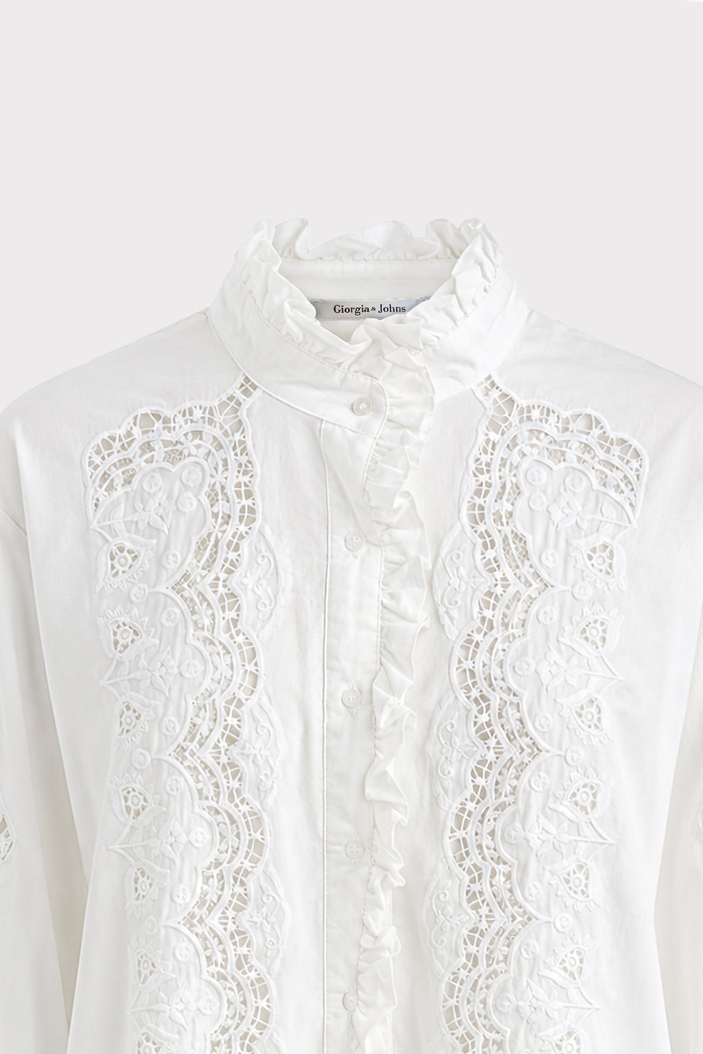 Camicia con pizzo macrame'