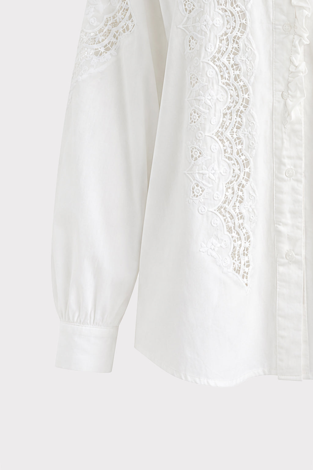 Camicia con pizzo macrame'