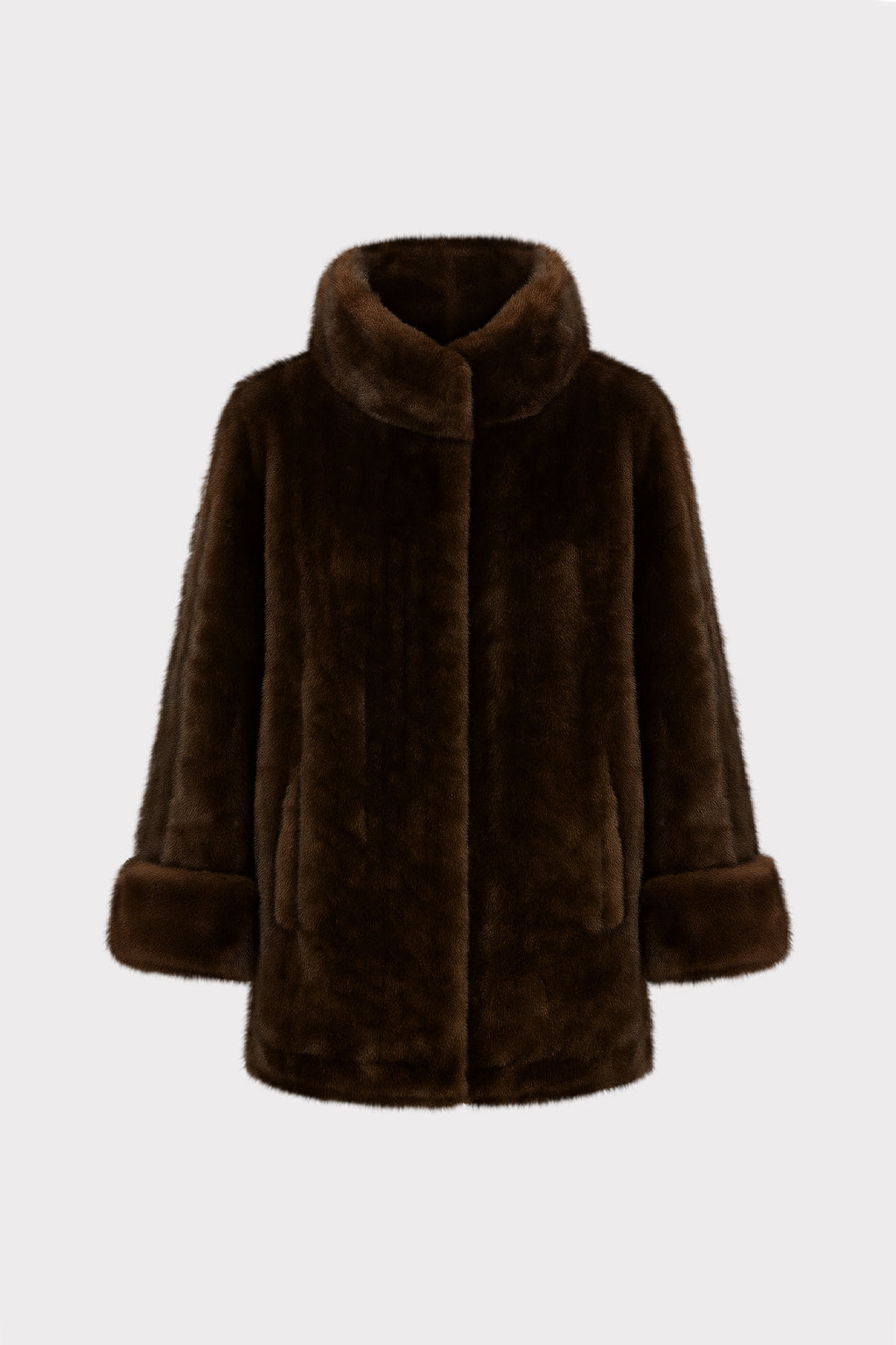 Cappotto medio in eco-pelliccia