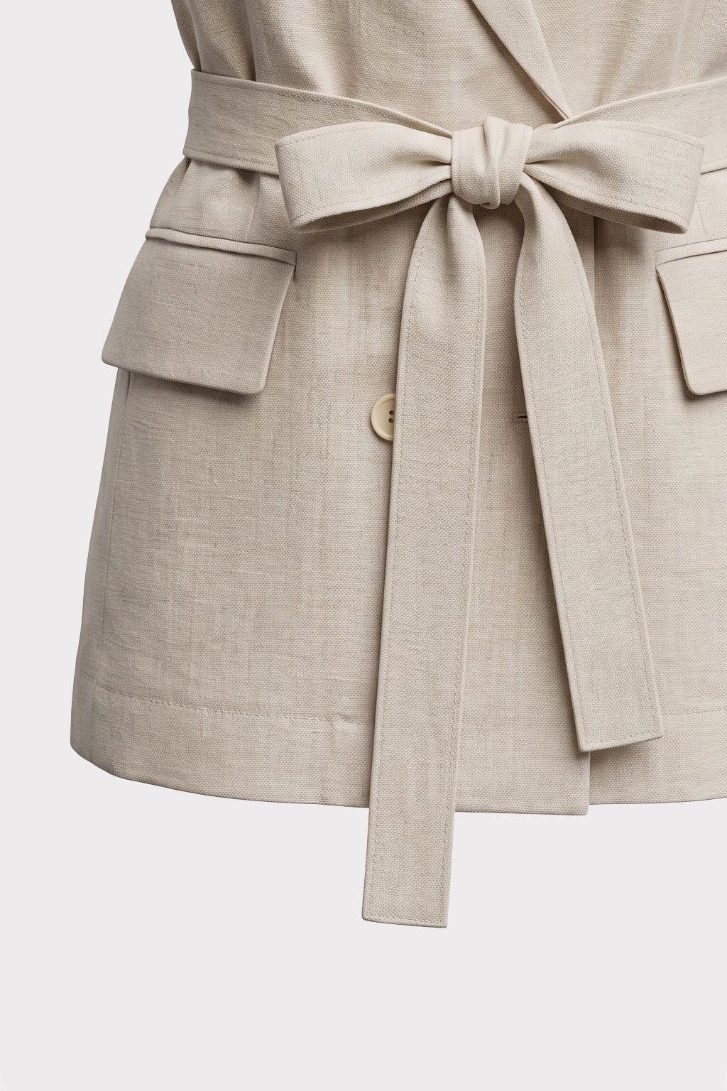 Gilet lungo con cintura