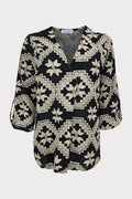 Blusa tessuto ricamo