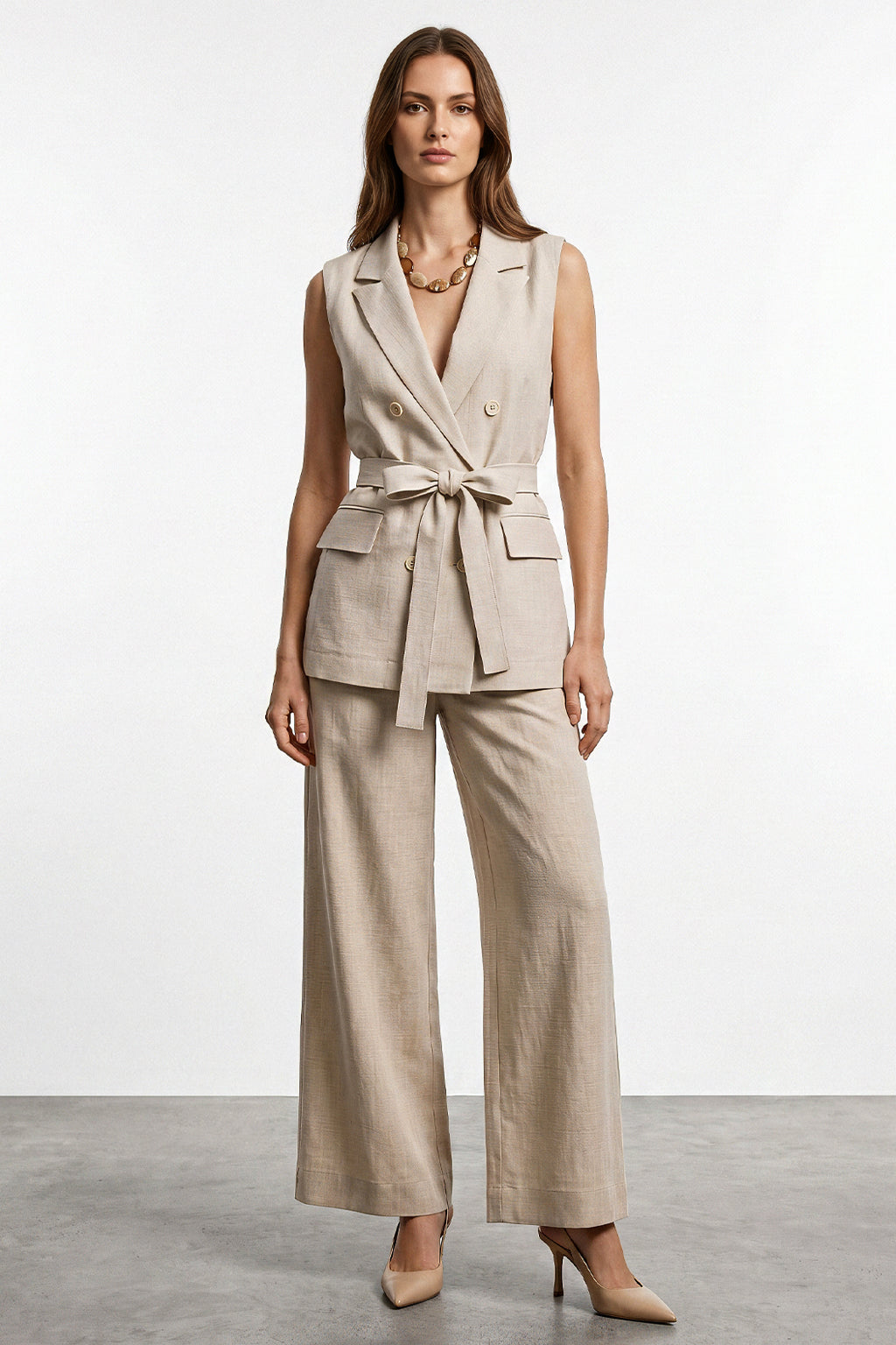 Pantaloni con cintura a fascia