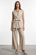 Pantaloni con cintura a fascia