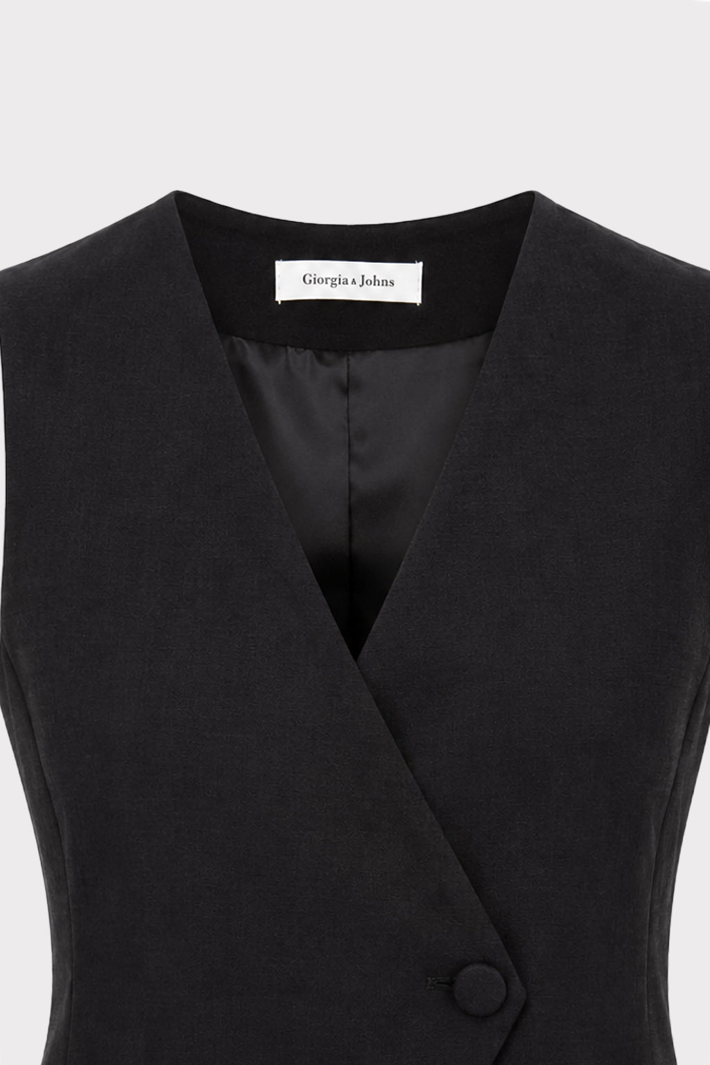 Gilet lino asimmetrico