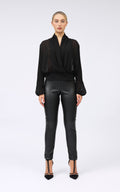 Blusa collo scialle