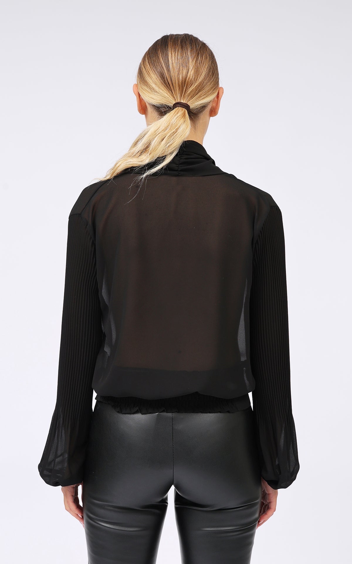 Blusa collo scialle