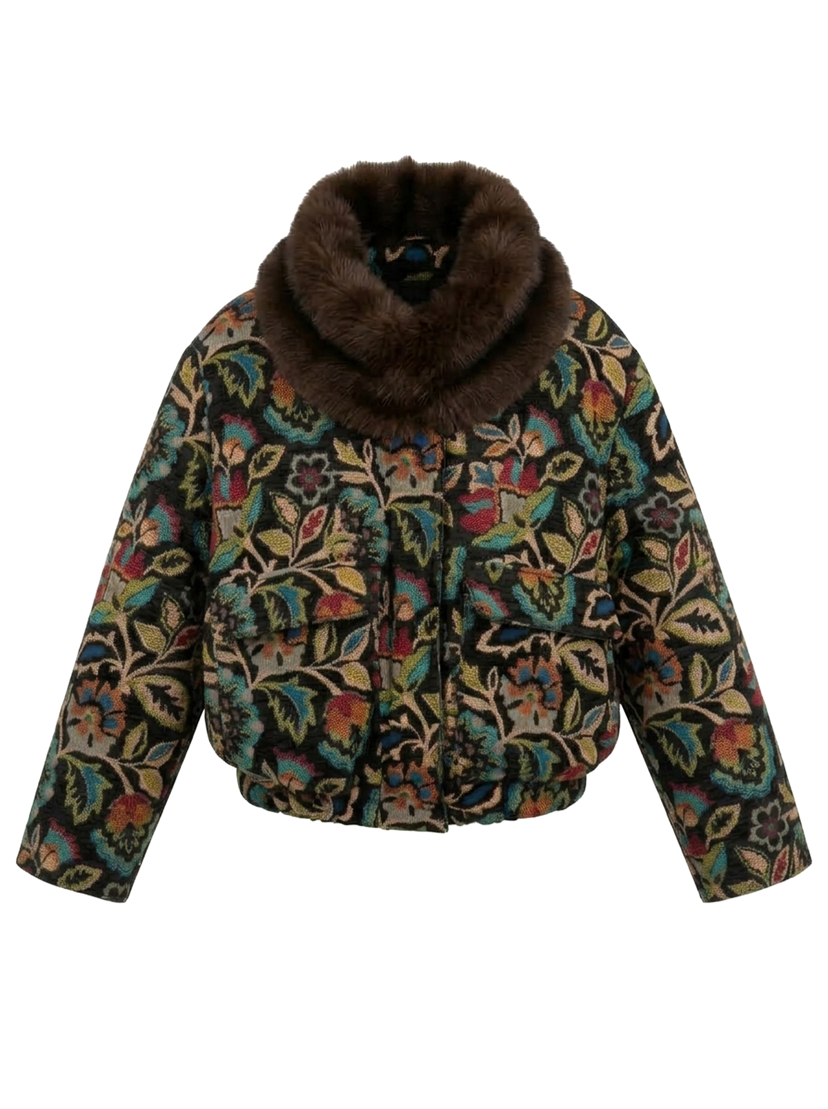 Giacca bomber tessuto broccato
