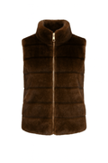Gilet in eco-pelliccia con zip