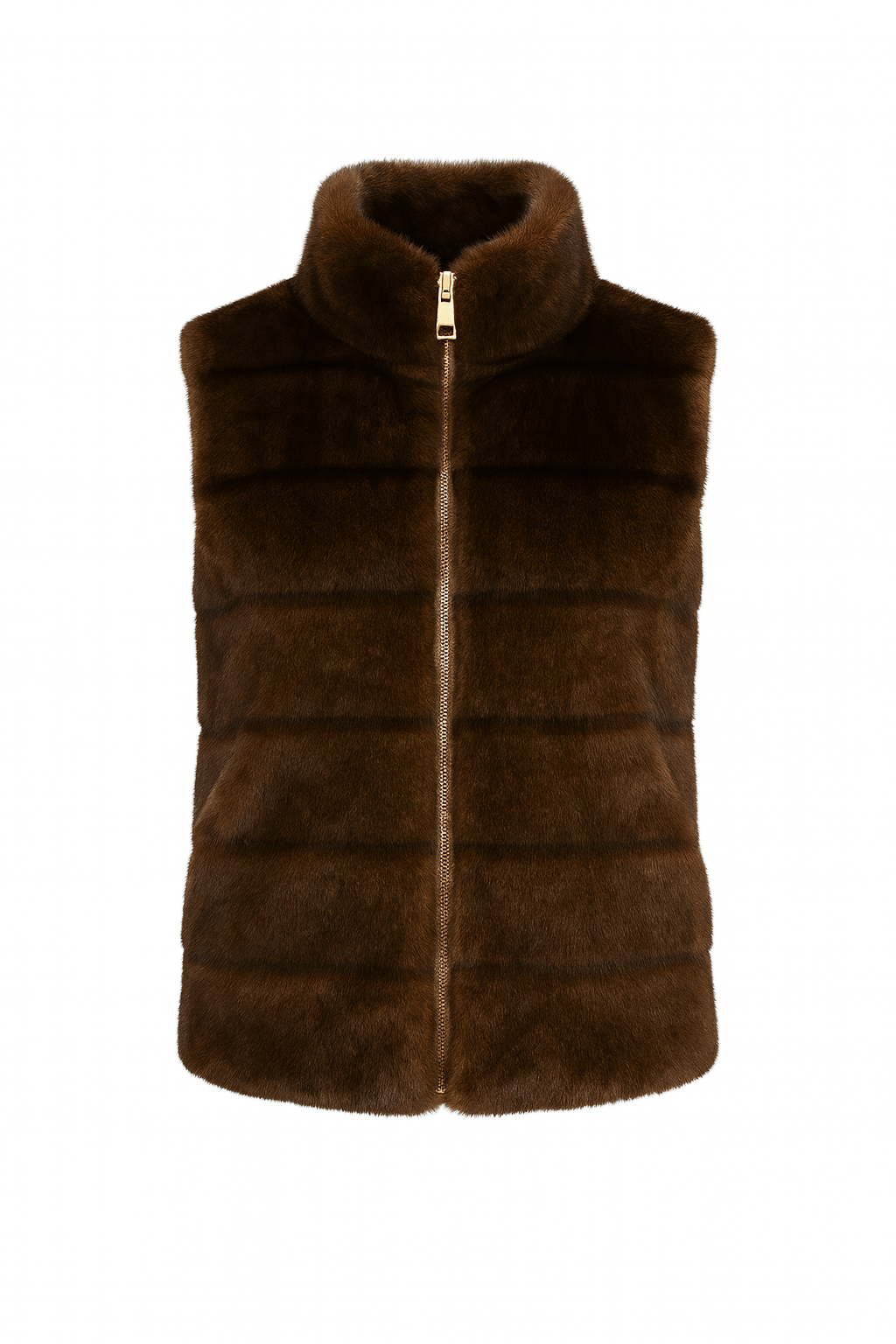 Gilet in eco-pelliccia con zip