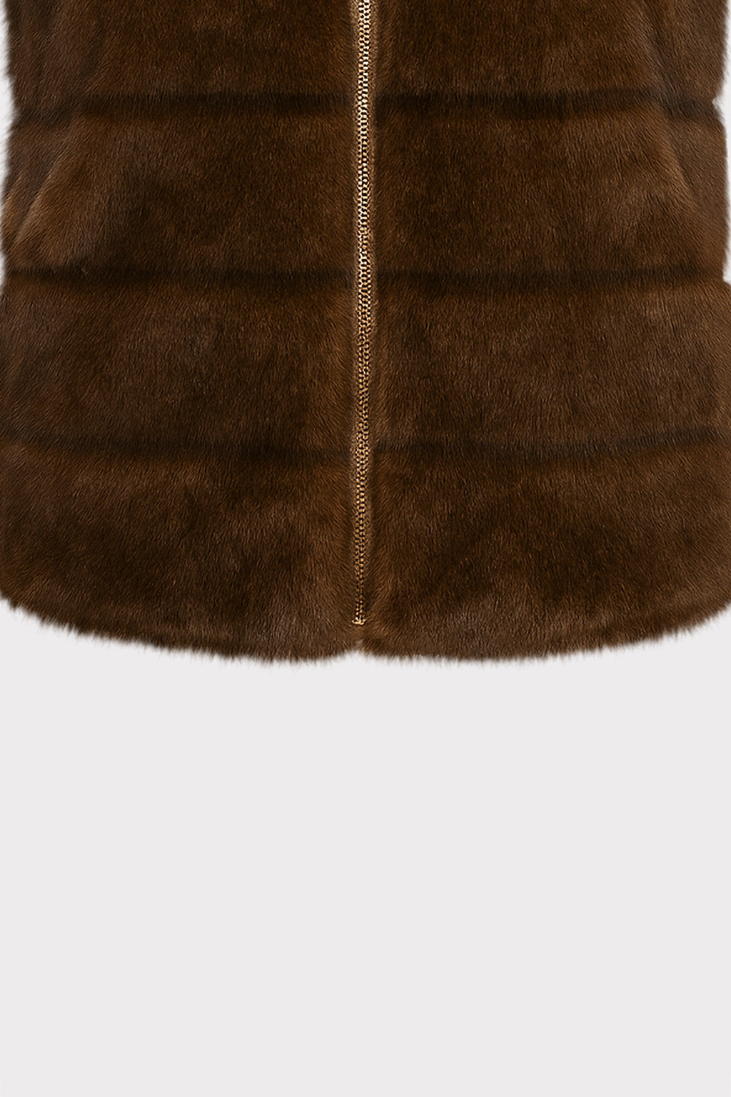 Gilet in eco-pelliccia con zip