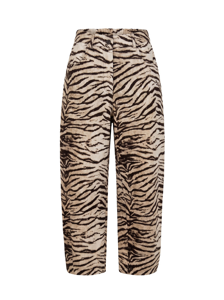 Pantaloni balloon stampa zebra