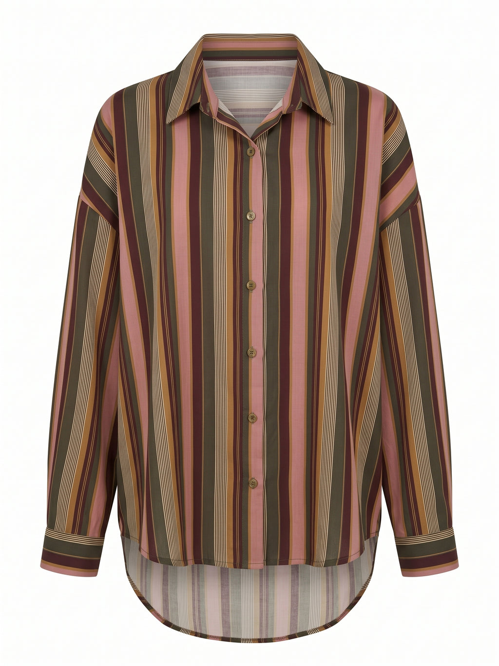 Camicia over riga multicolor