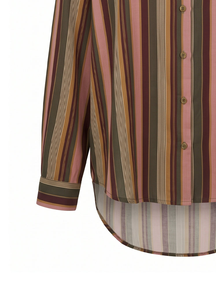 Camicia over riga multicolor